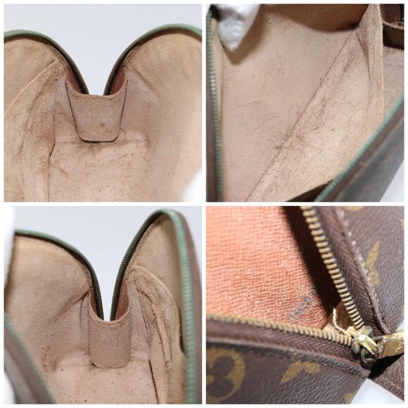 LOUIS VUITTON Monogram Trousse Demi Ronde Cosmetic Pouch M47520 LV Auth 150155 - Picture 15 of 16